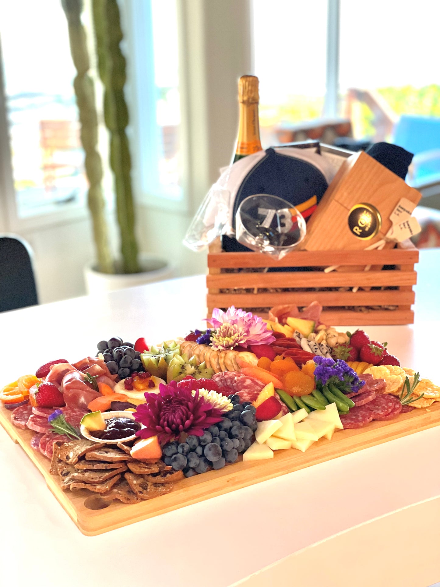 Champagne Box and Charcuterie Board