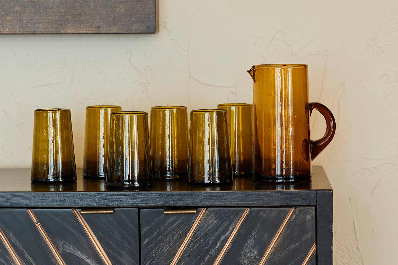 Amber Moroccan Pitcher - Bespoke Bar L.A.