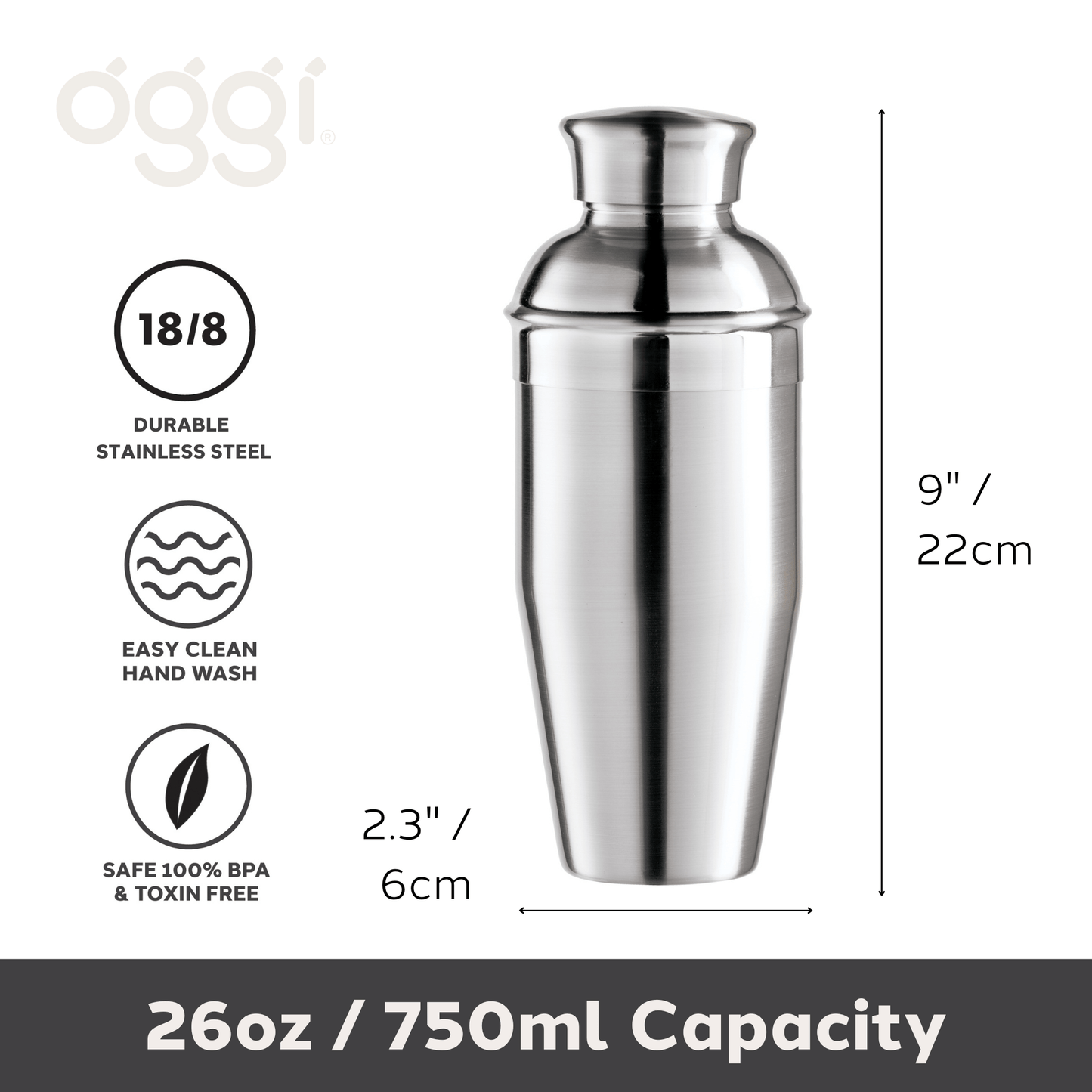 Stainless Classic Cocktail Shaker - Bespoke Bar L.A.