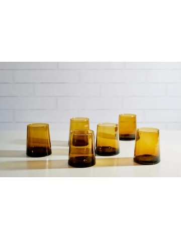 Amber Moroccan Glasses - Set of Two - Bespoke Bar L.A.
