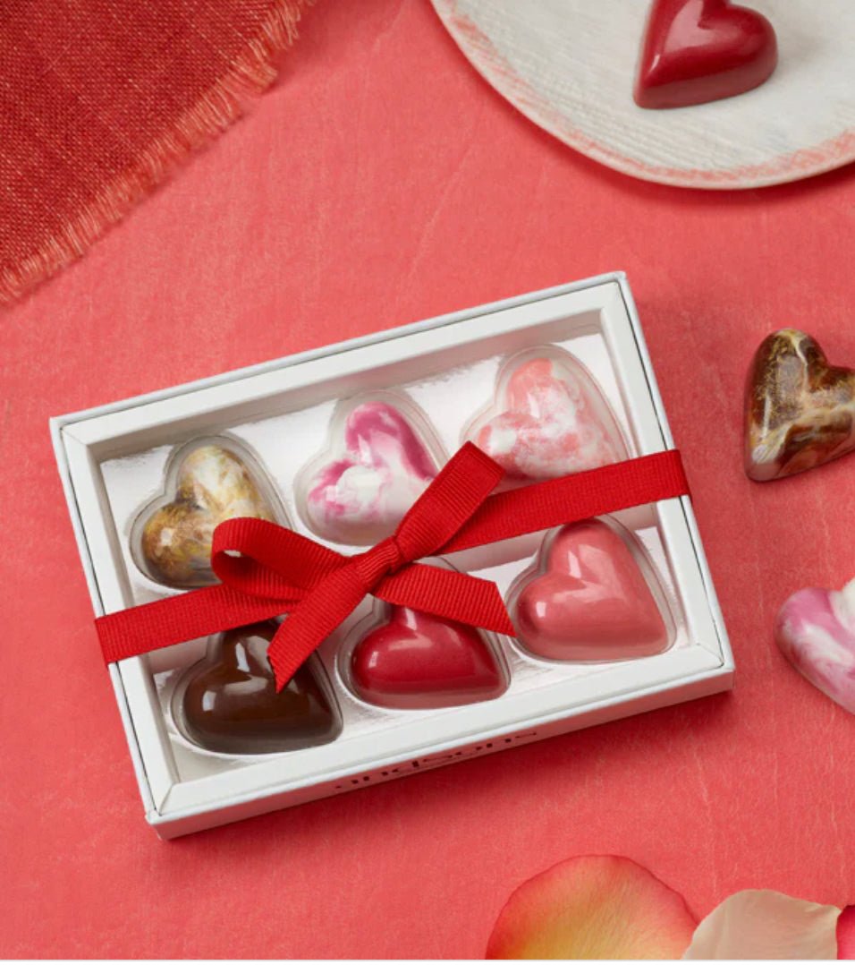 Andsons 6 piece heart chocolate box - Bespoke Bar L.A.