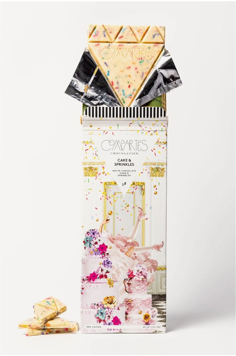 Compartes Cake & Sprinkles White Chocolate Bar - Bespoke Bar L.A.