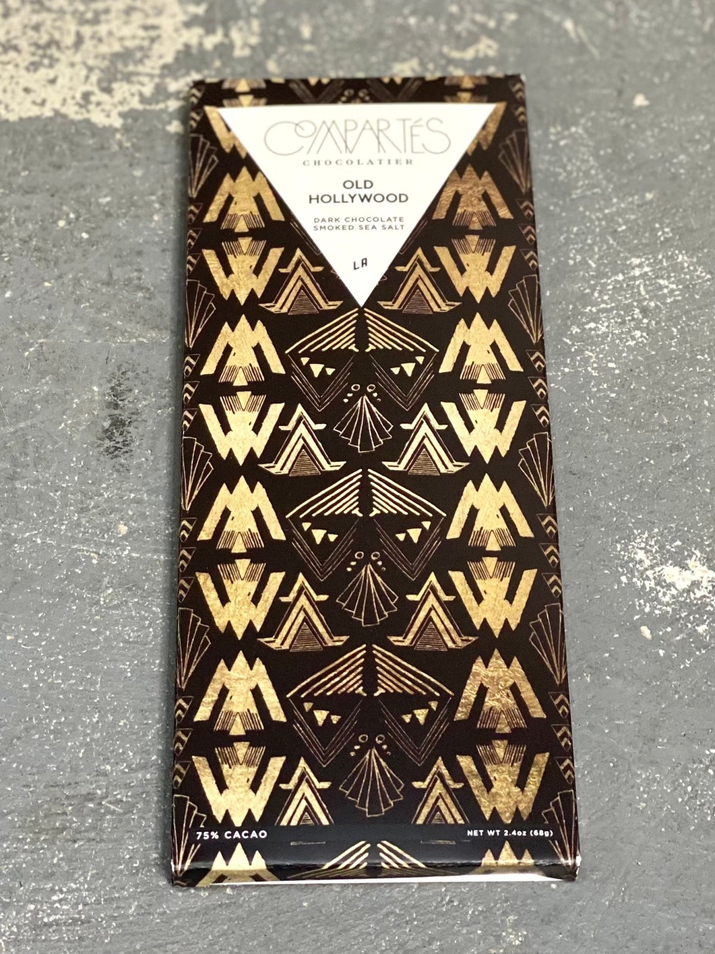 Compartes Old Hollywood Smoked Salt Dark Chocolate Bar - Bespoke Bar L.A.