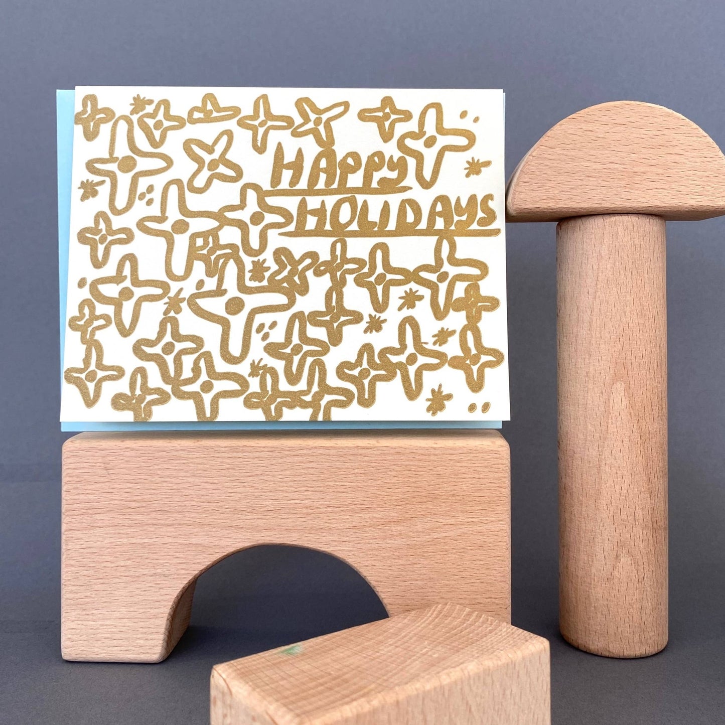 Happy Holiday Stars Holiday Card - Bespoke Bar L.A.