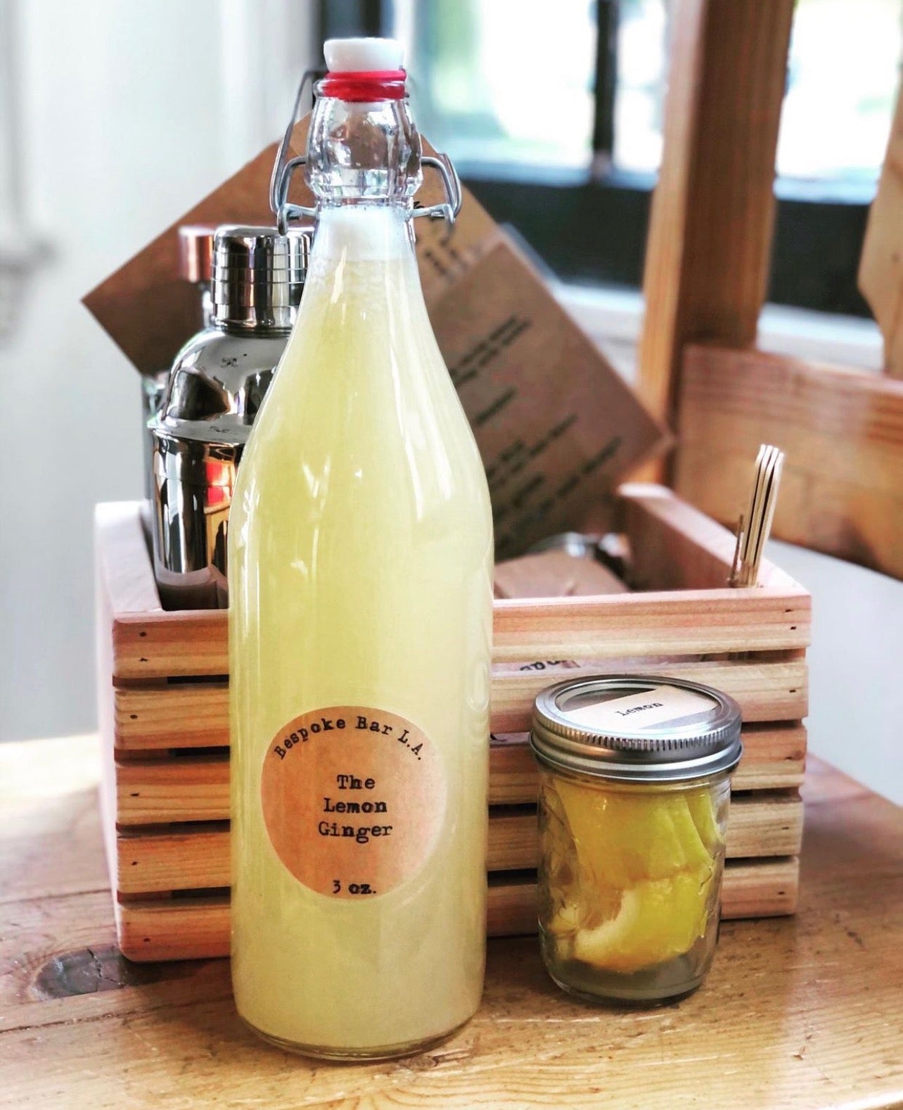 House-Made Lemon Ginger Mix - Bespoke Bar L.A.