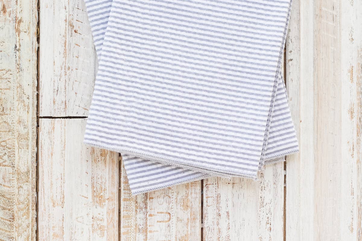 Navy Blue Seersucker Cocktail Napkins - Bespoke Bar L.A.