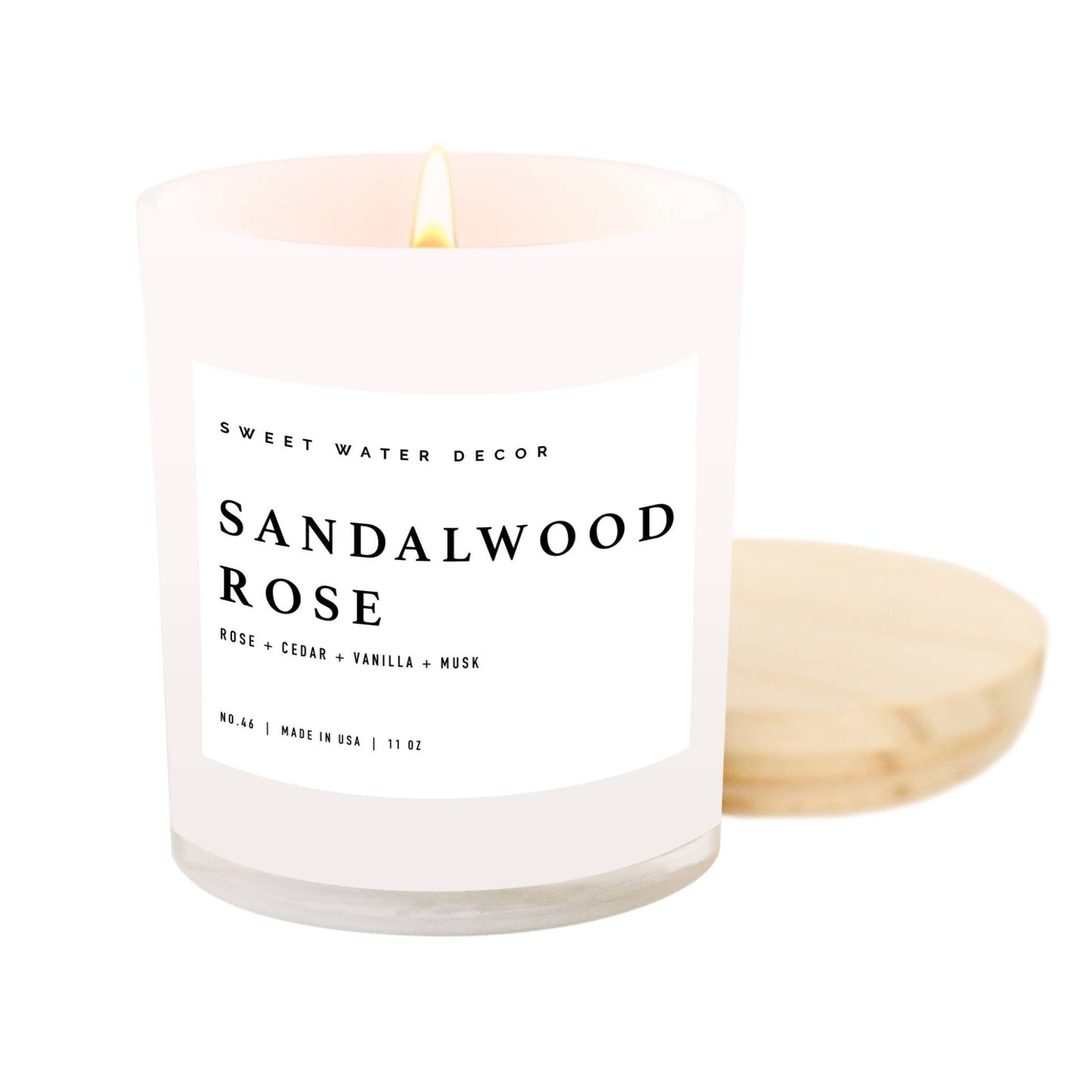 Sandalwood Rose Glass Candle - Bespoke Bar L.A.