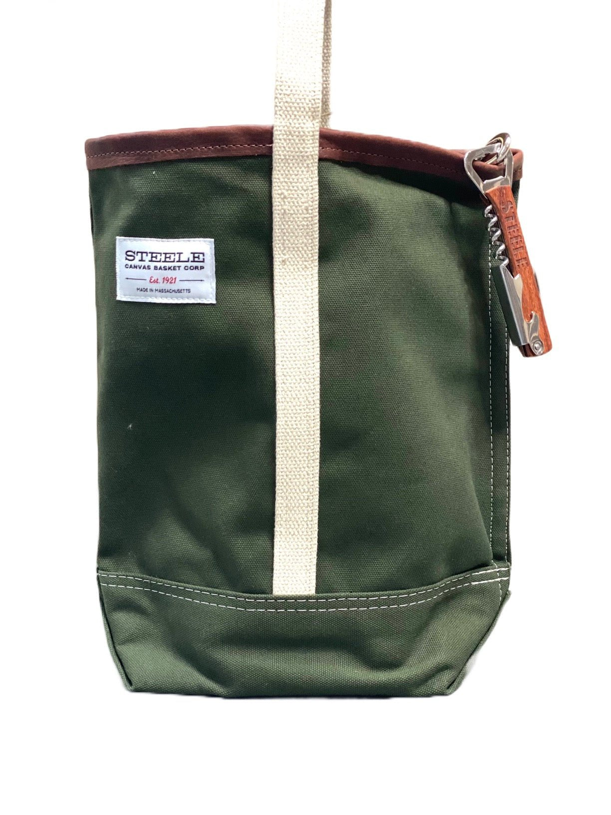 Steele Canvas 2 Bottle Tote with Wine Key - Bespoke Bar L.A.