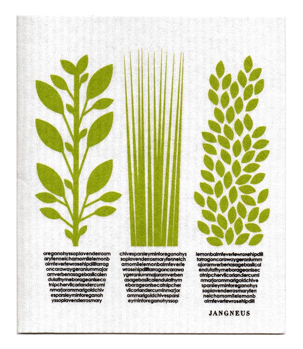 Swedish Dishcloth - Herbs - Bespoke Bar L.A.