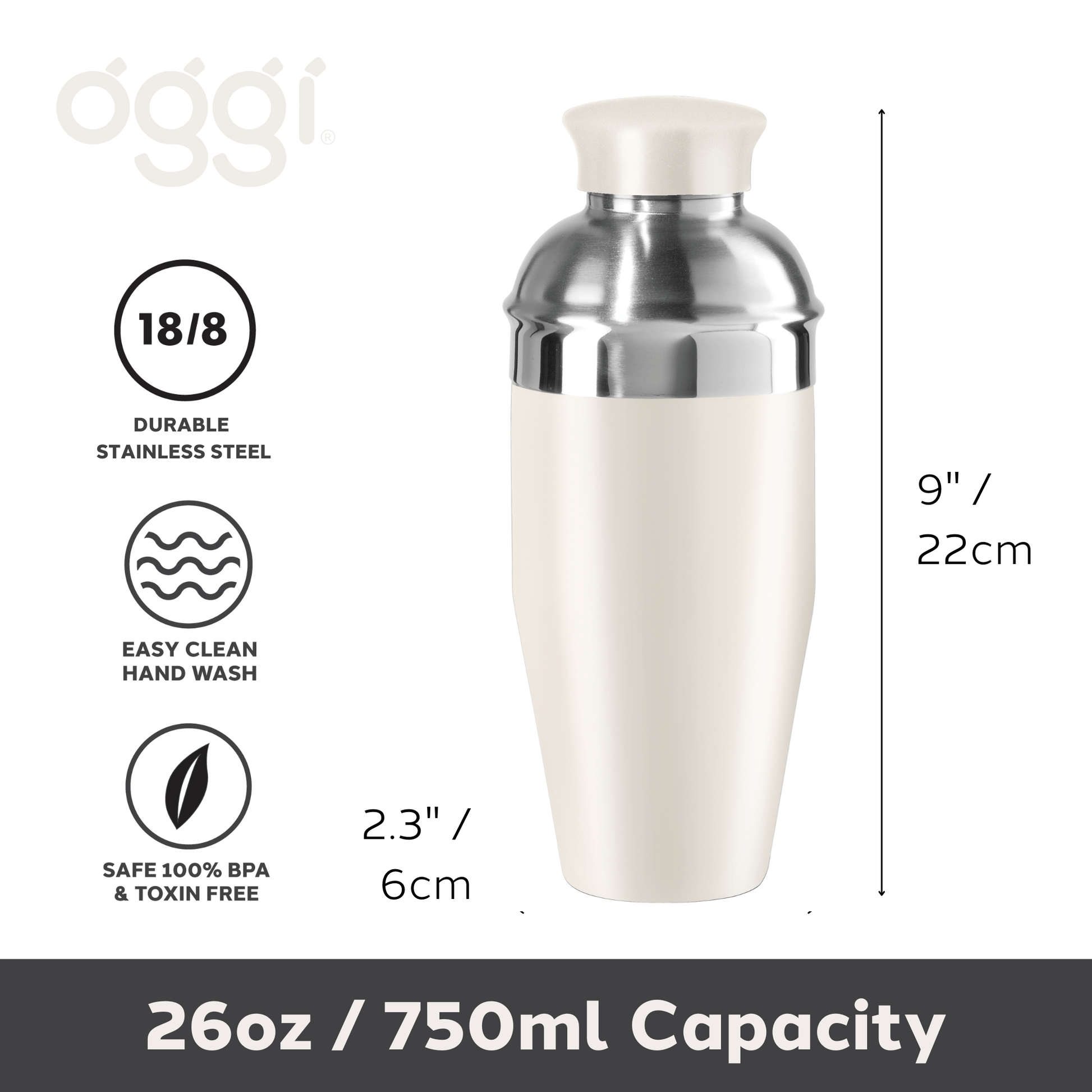 Gray Classic Cocktail Shaker - Bespoke Bar L.A.