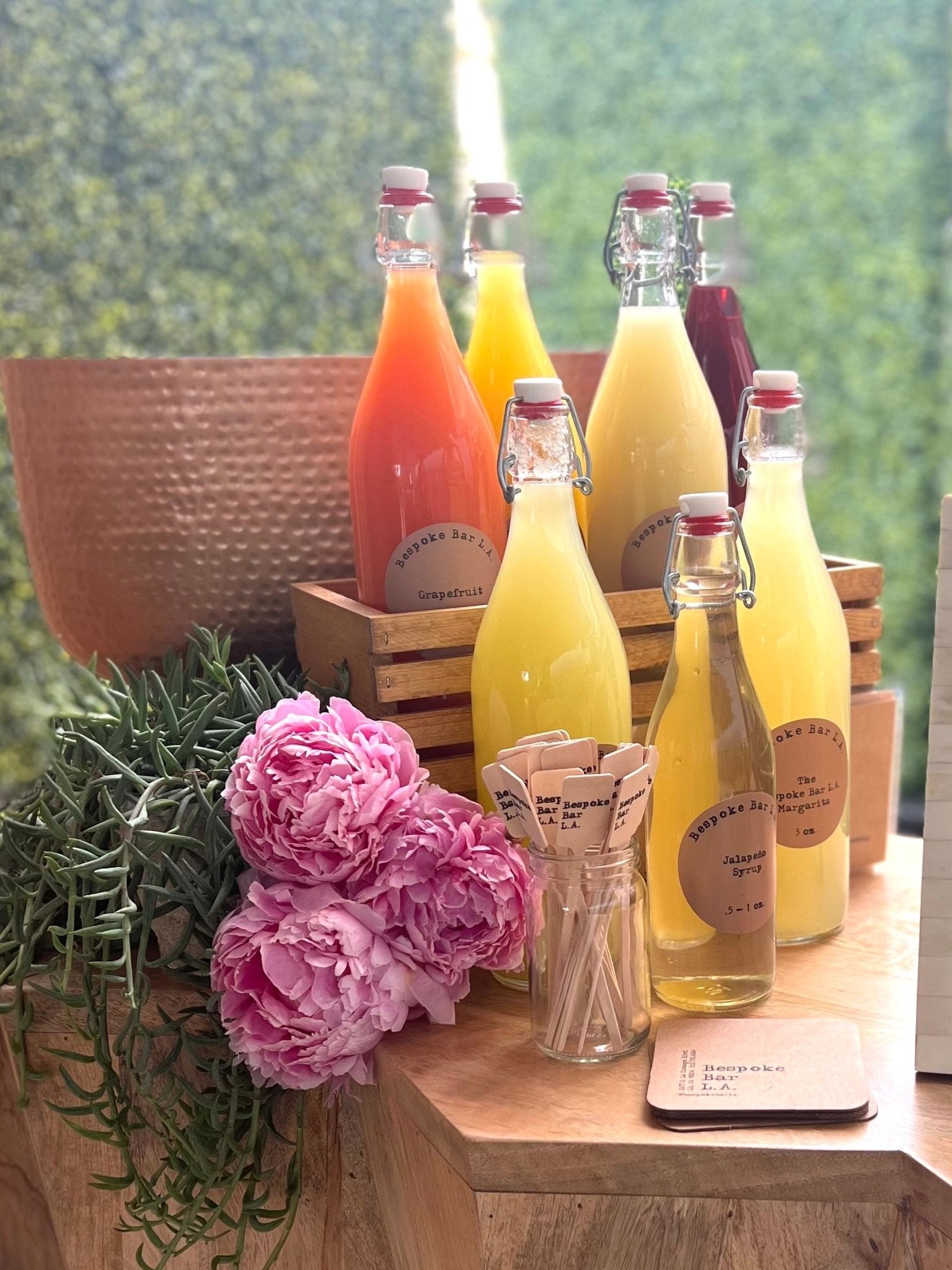 Pineapple Juice in Glass Liter Swing Top Bottle - Bespoke Bar L.A.