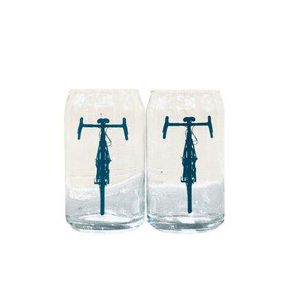 Bicycle Beer Can Glass - Set of Two - Bespoke Bar L.A.