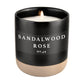 Black Stoneware Sandalwood Rose Soy Candle - Bespoke Bar L.A.