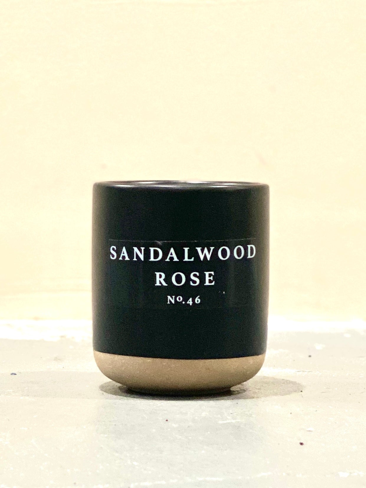Black Stoneware Sandalwood Rose Soy Candle - Bespoke Bar L.A.