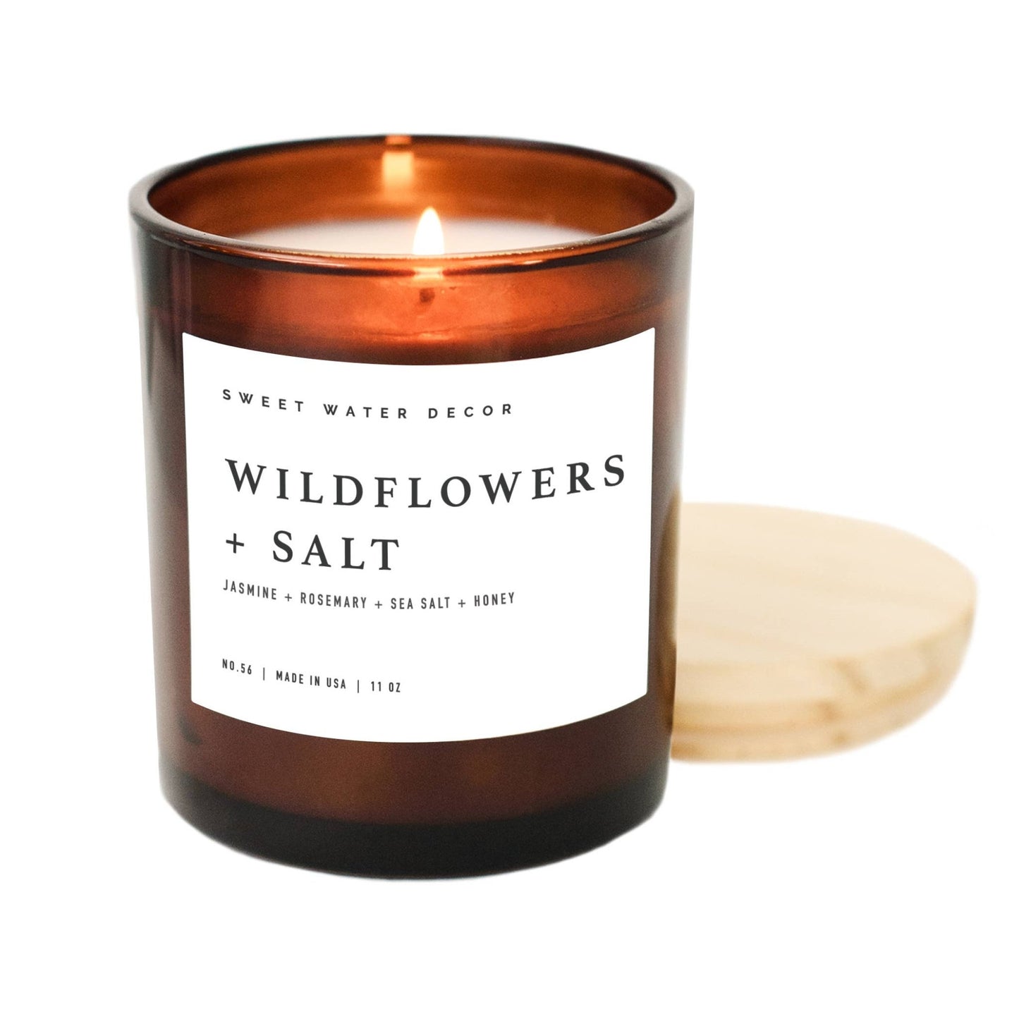 Glass Wildflowers and Salt Soy Candle - Bespoke Bar L.A.