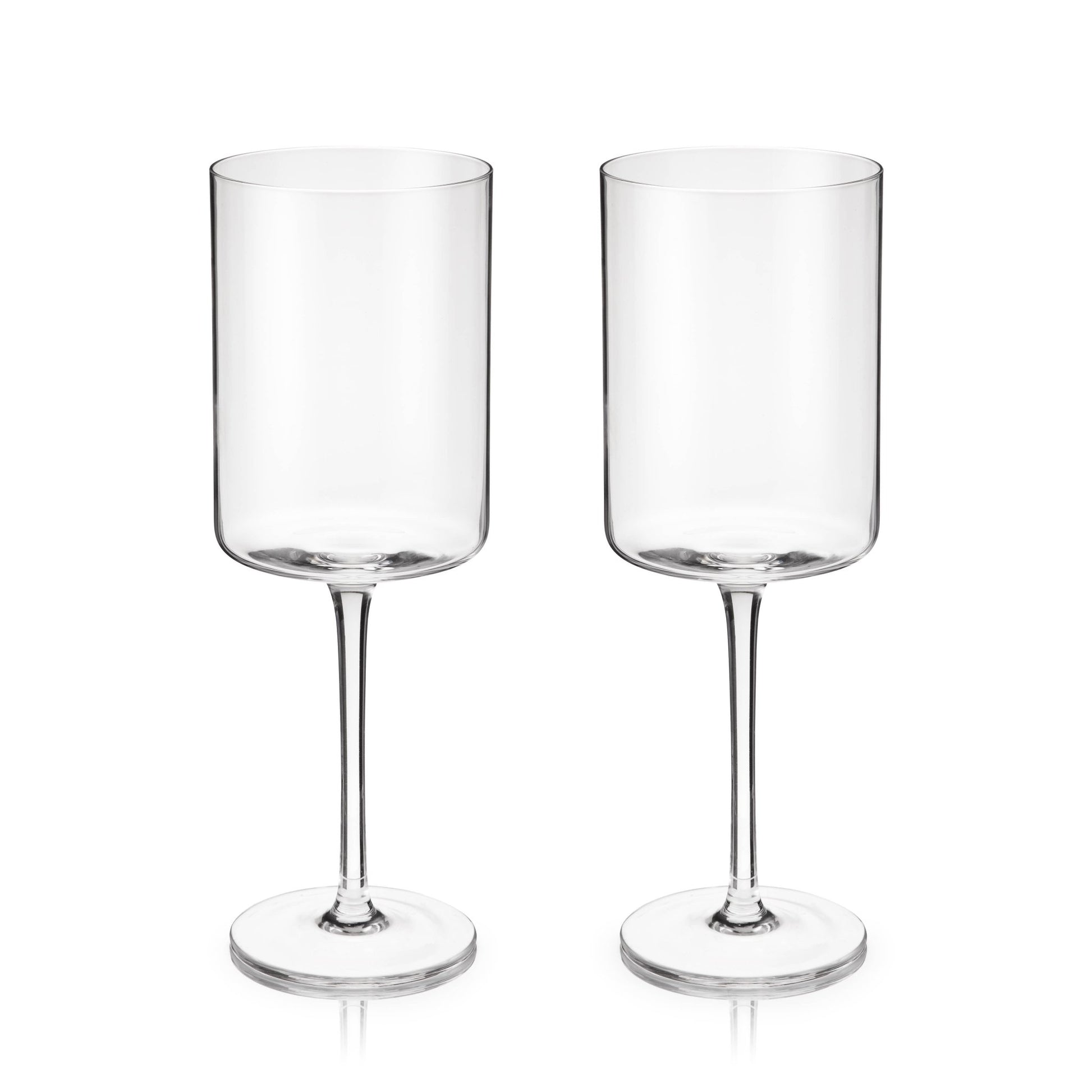 Viski Laurel Red Wine Glasses, Crystal Stemmed Tumblers Glassware for Wine  or Cocktails, Top Rack Dishwasher Safe, 18 Oz, Set of 2