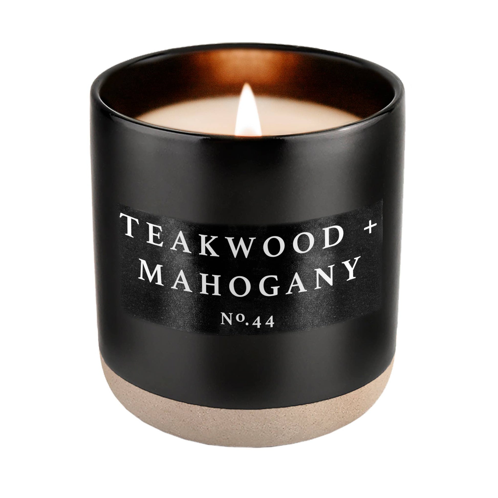 Stoneware Teakwood and Mahogany Soy Candle - Bespoke Bar L.A.